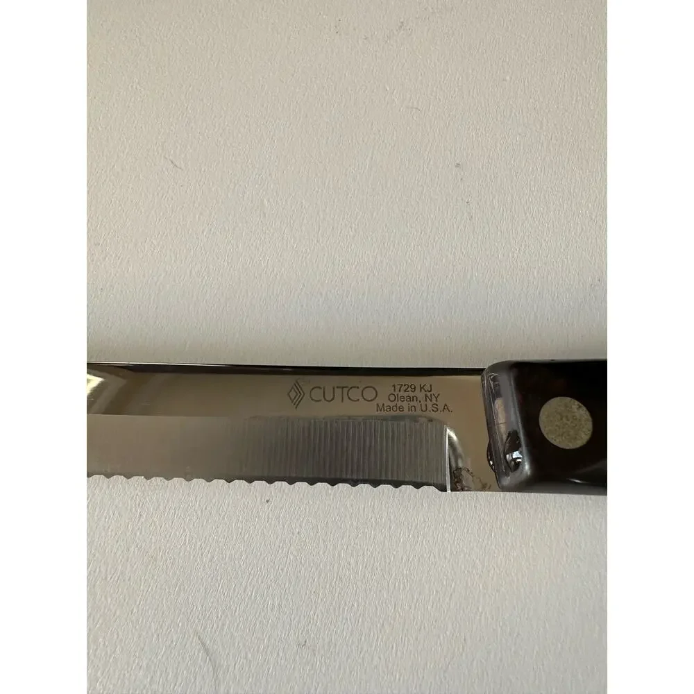 Cutco Knife #1729 REFURBISHED Brown Swirl Handle Petite Carver 6 3/4